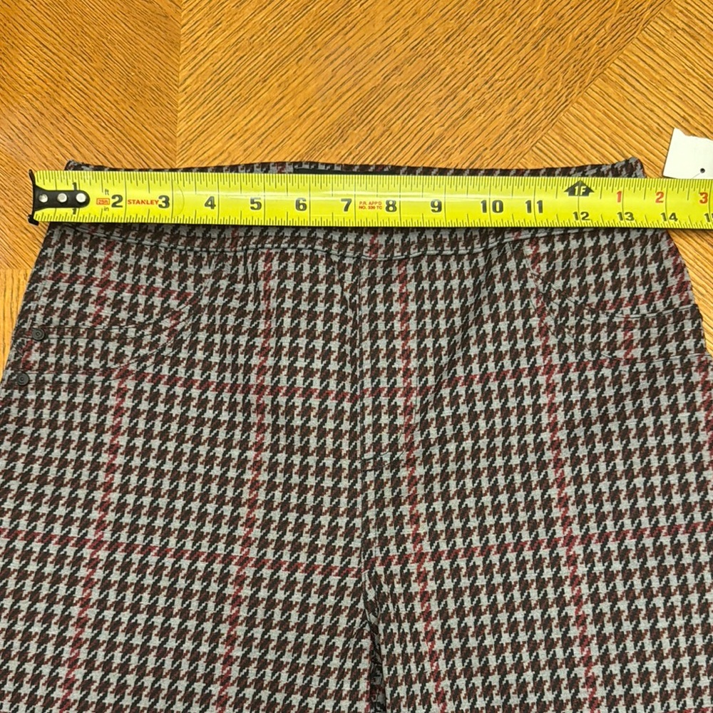 Sanctuary Houndstooth Gray Pull On Pants Medium New - Picture 8 of 10